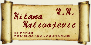 Milana Malivojević vizit kartica